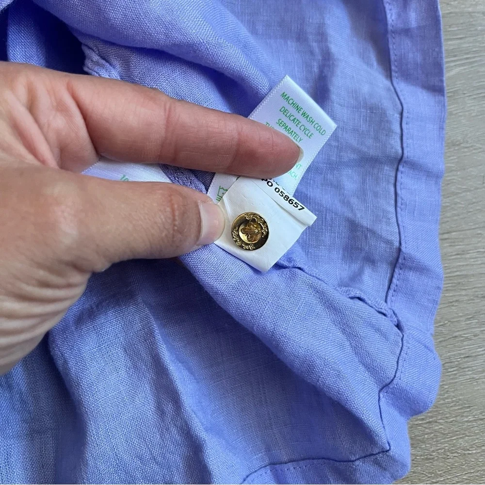 Lilly Pulitzer Sarasota Linen Tunic Top in Lillys Lilac SZ L - Picture 7 of 9